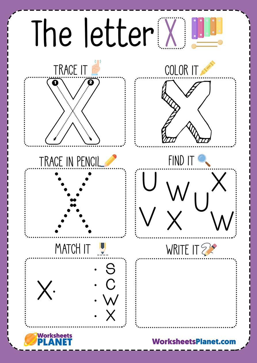 Letter X Worksheet Kindergarten Download