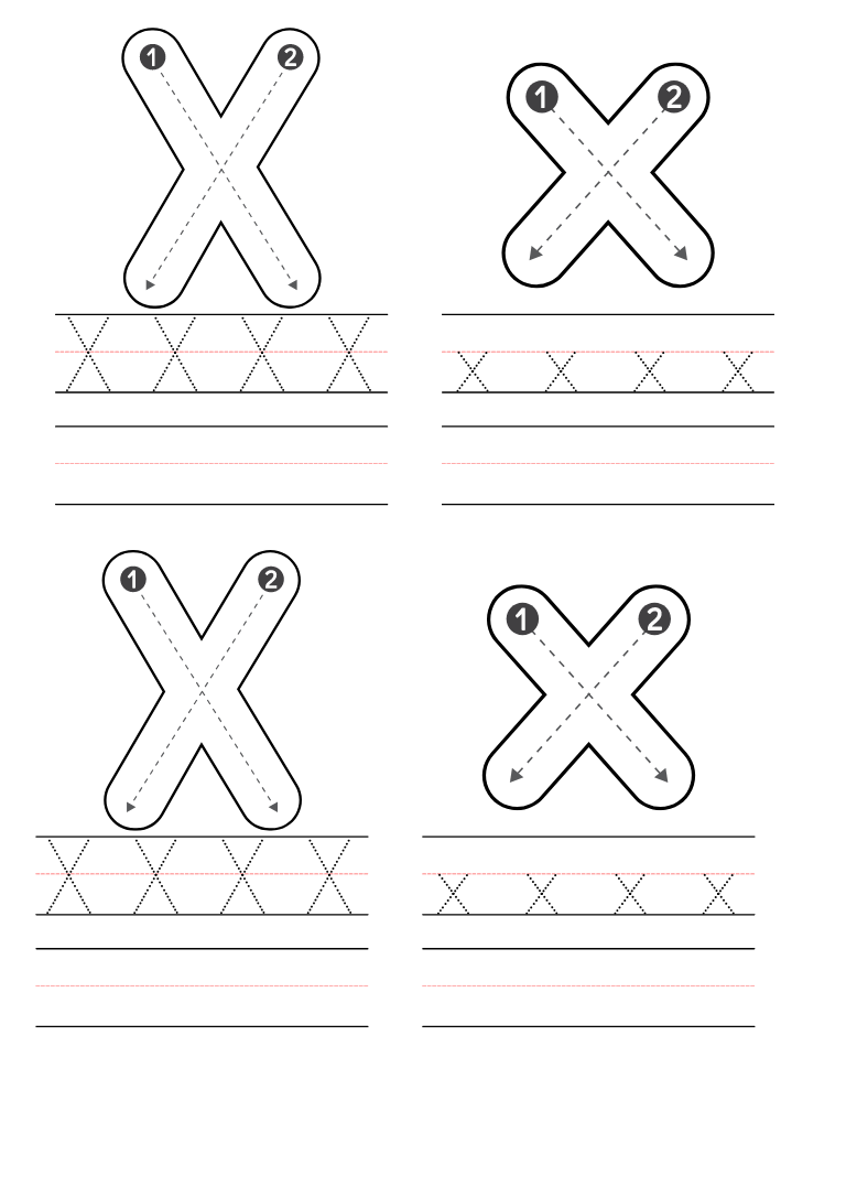 Letter X Worksheet Kindergarten Jpg