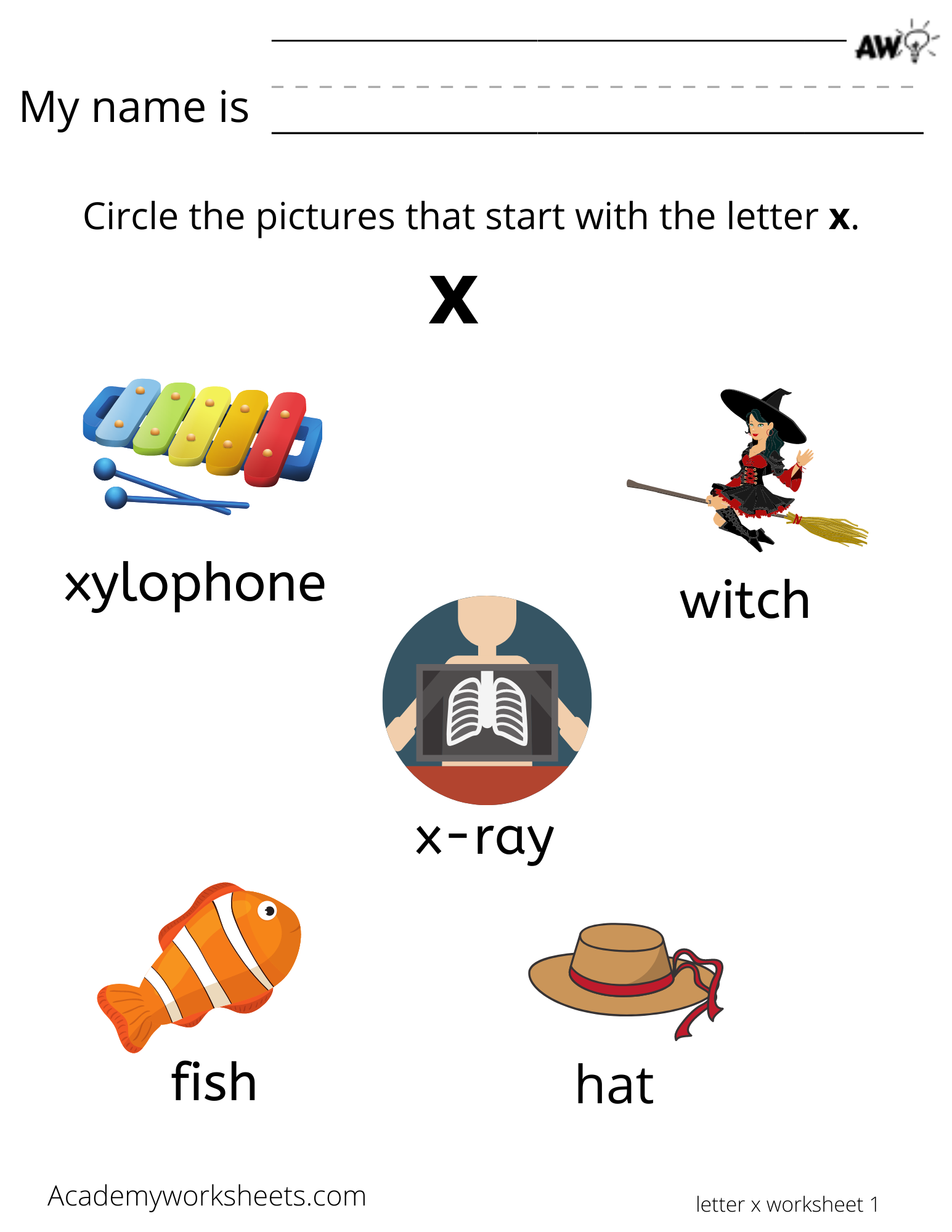 Letter X Worksheet Kindergarten June