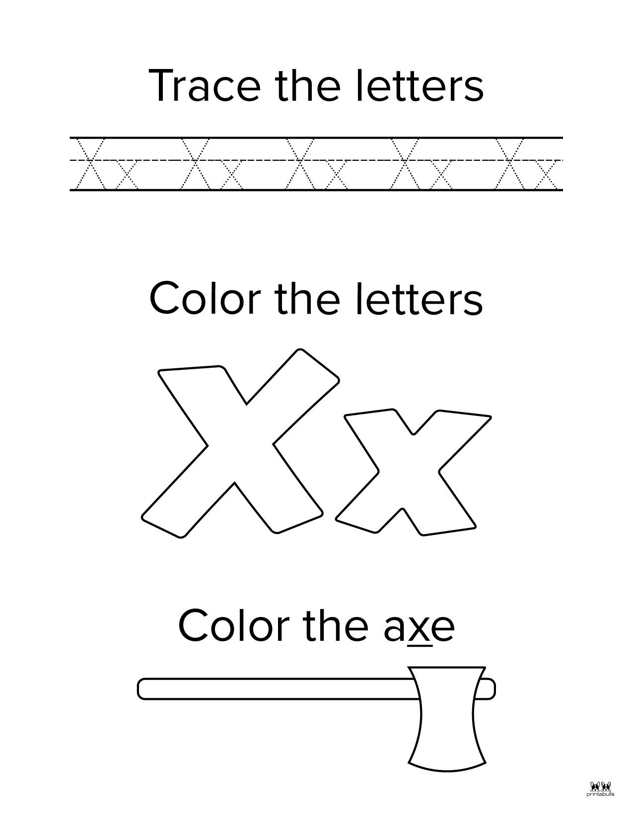 Letter X Worksheets For Kindergarten Free