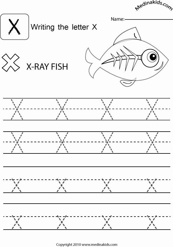 Letter X Worksheets For Kindergarten Pdf