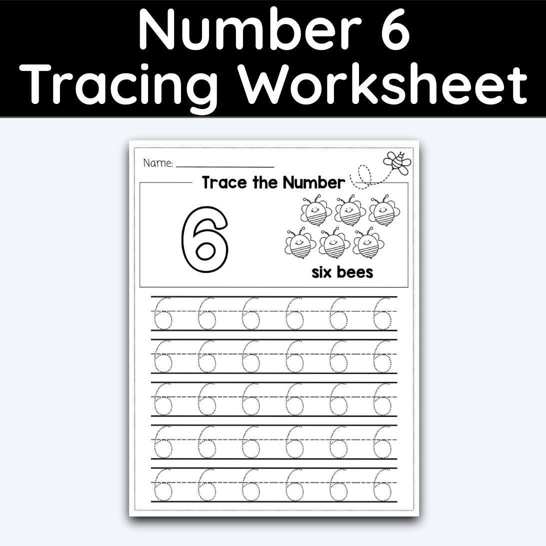 Numeral 6 Worksheet For Kindergarten Doc