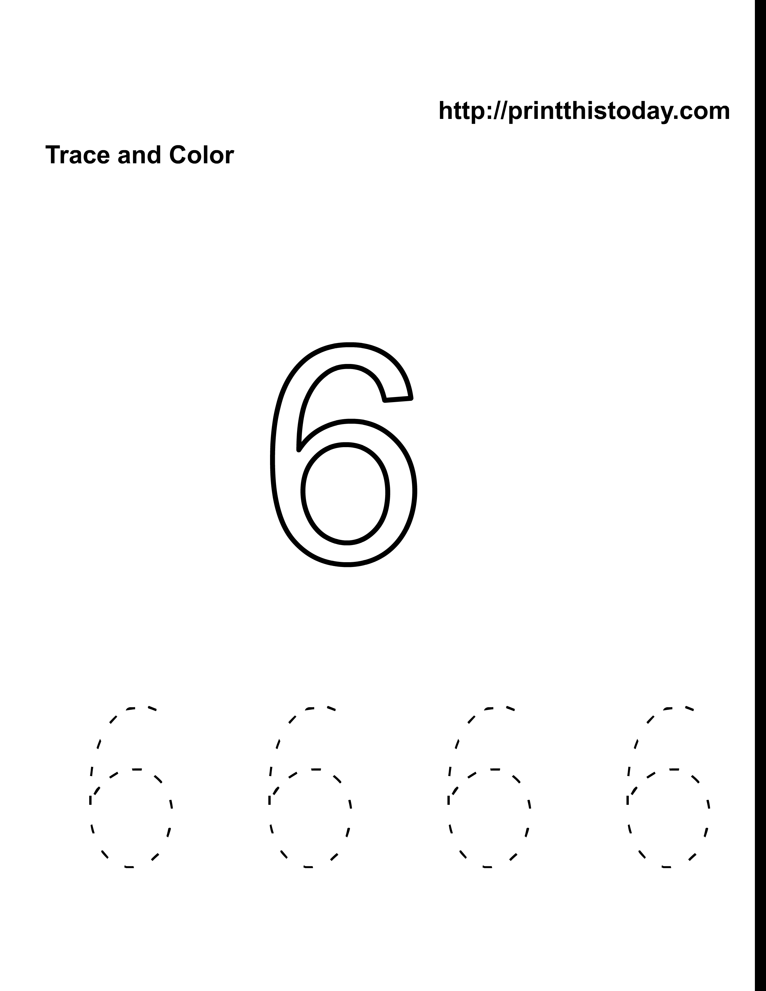 Numeral 6 Worksheet For Kindergarten Download Free