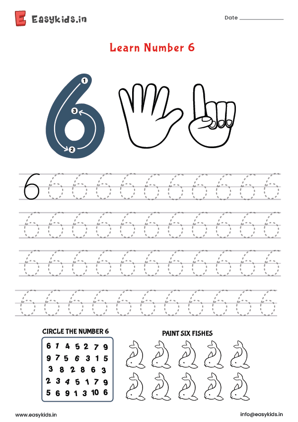 Numeral 6 Worksheet For Kindergarten K5 Learning