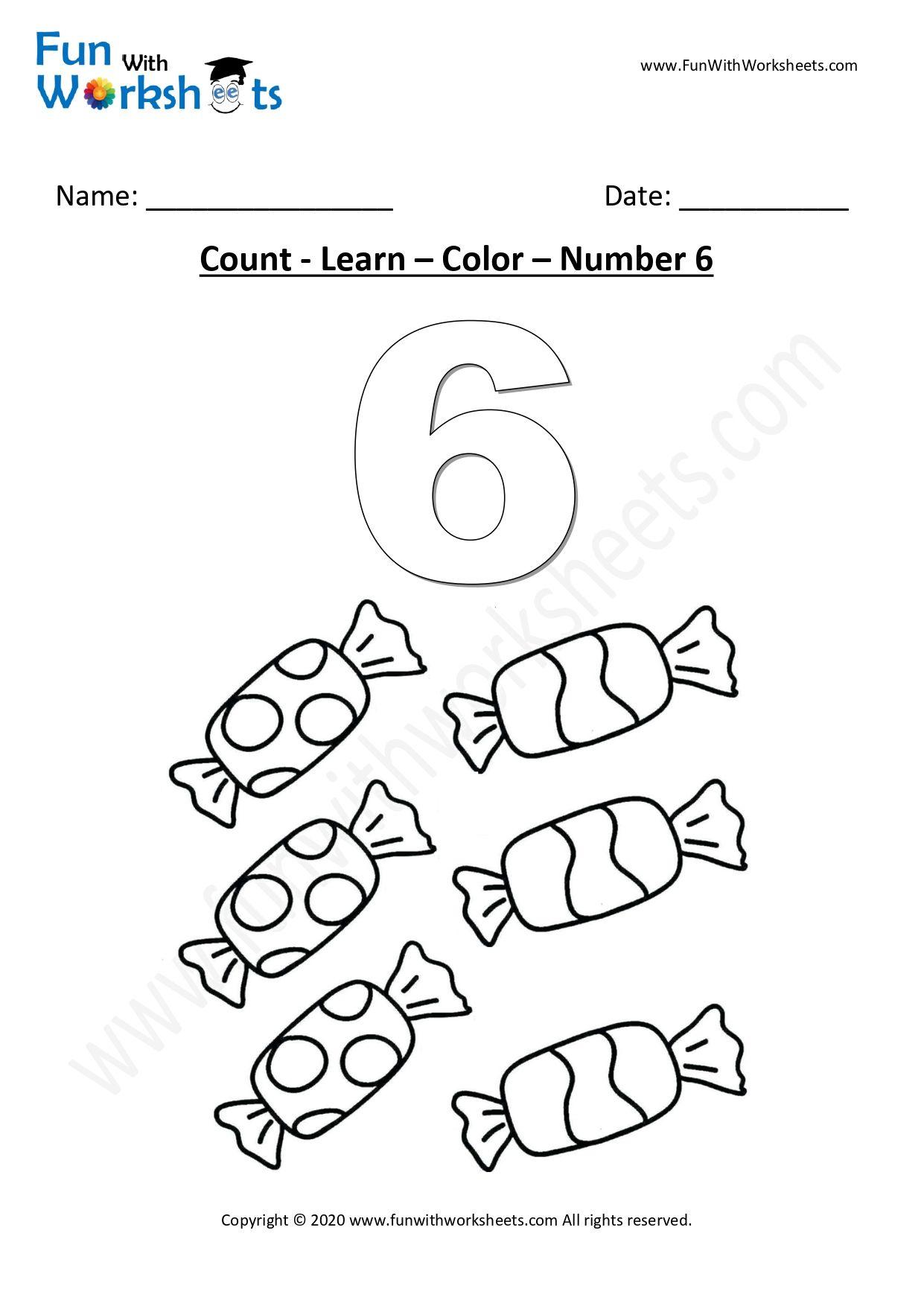 Numeral 6 Worksheet For Kindergarten K5