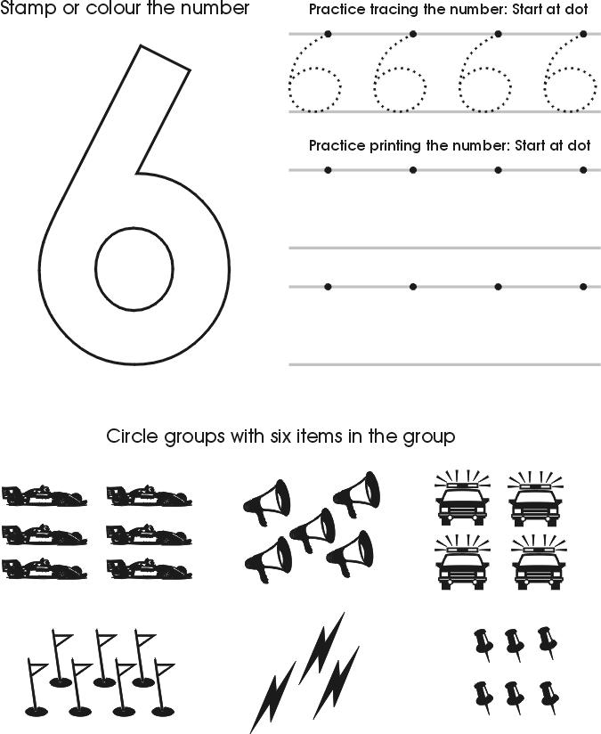 Numeral 6 Worksheet For Kindergarten Pdf