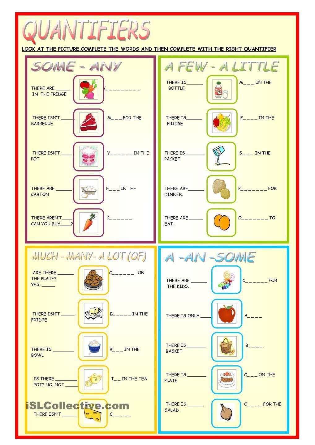 Quantifiers Worksheet For Kindergarten British Council