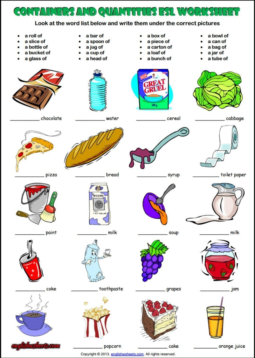 Quantifiers Worksheet For Kindergarten Free Printable