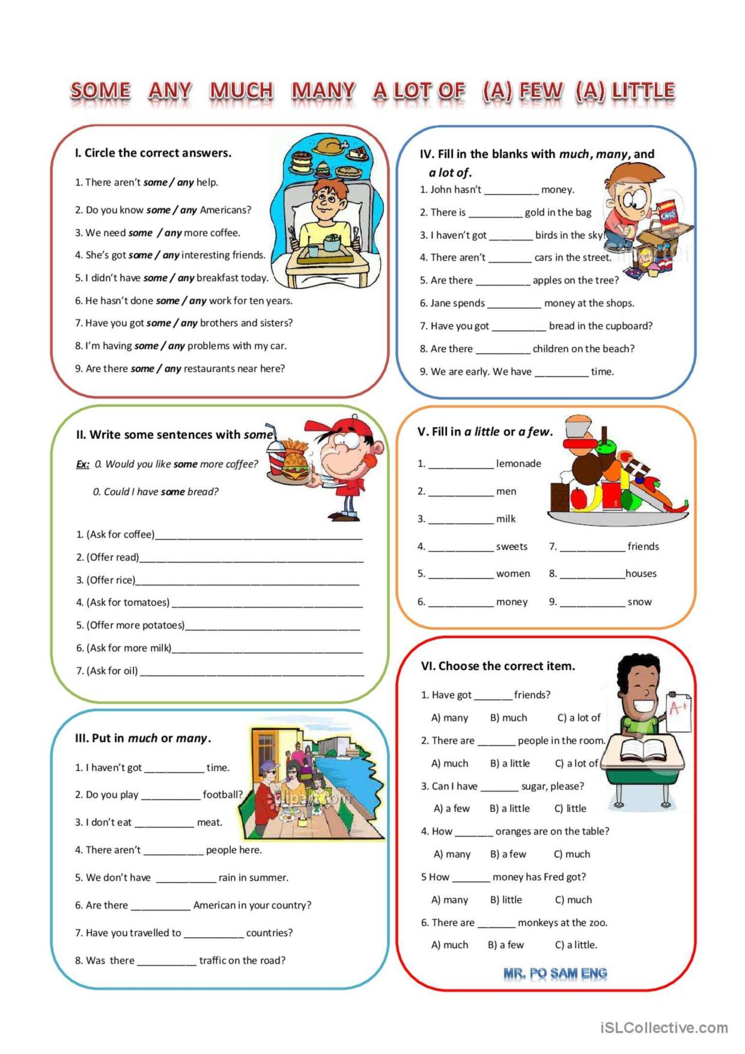 Quantifiers Worksheet For Kindergarten Pdf