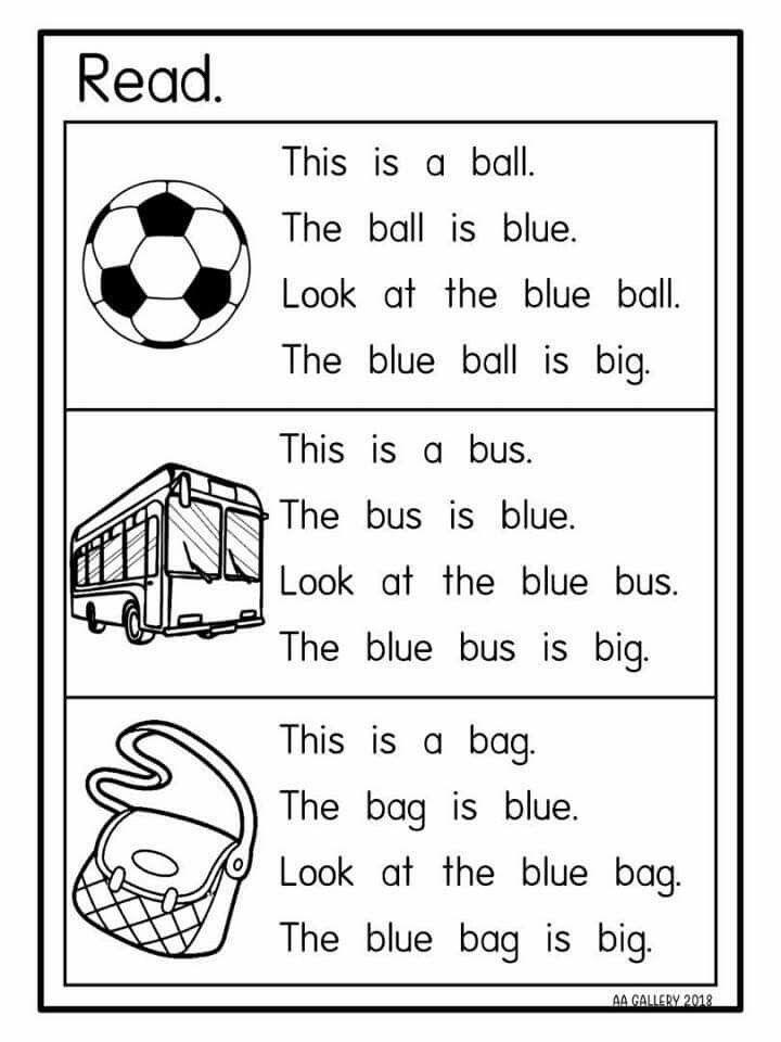 Reading Worksheets For Kindergarten