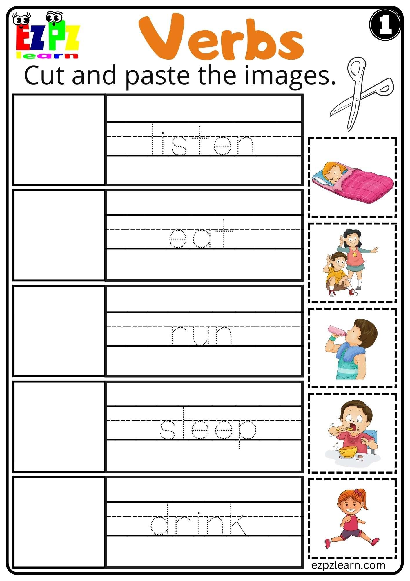 Verb Worksheets For Kindergarten British Council