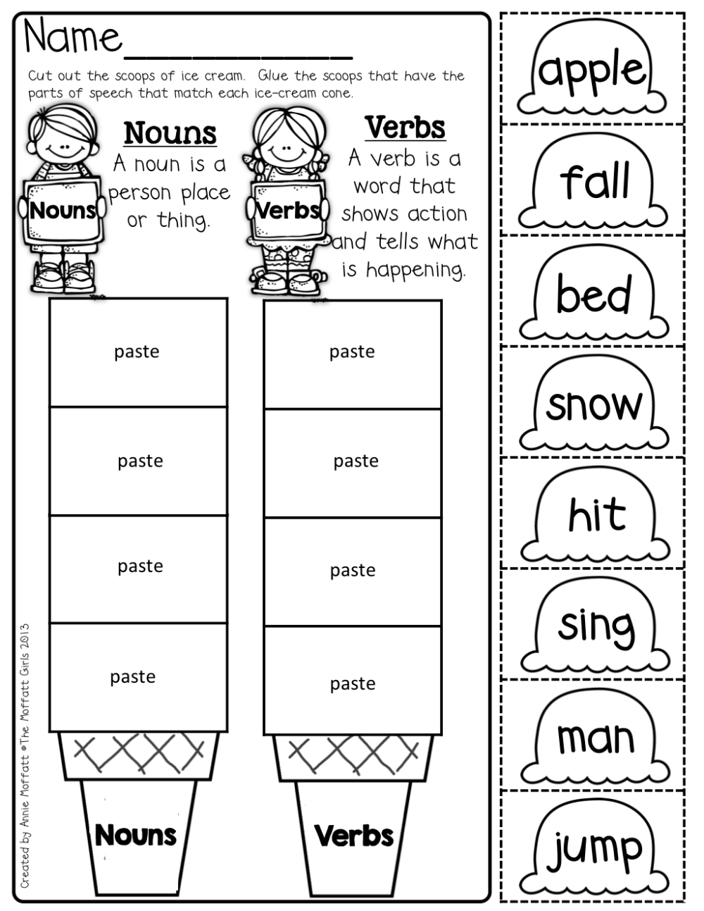 Verb Worksheets For Kindergarten Games