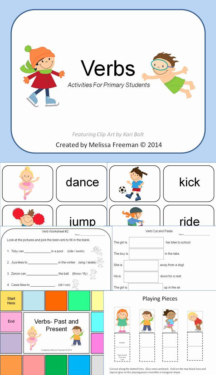 Verb Worksheets For Kindergarten Grade 3