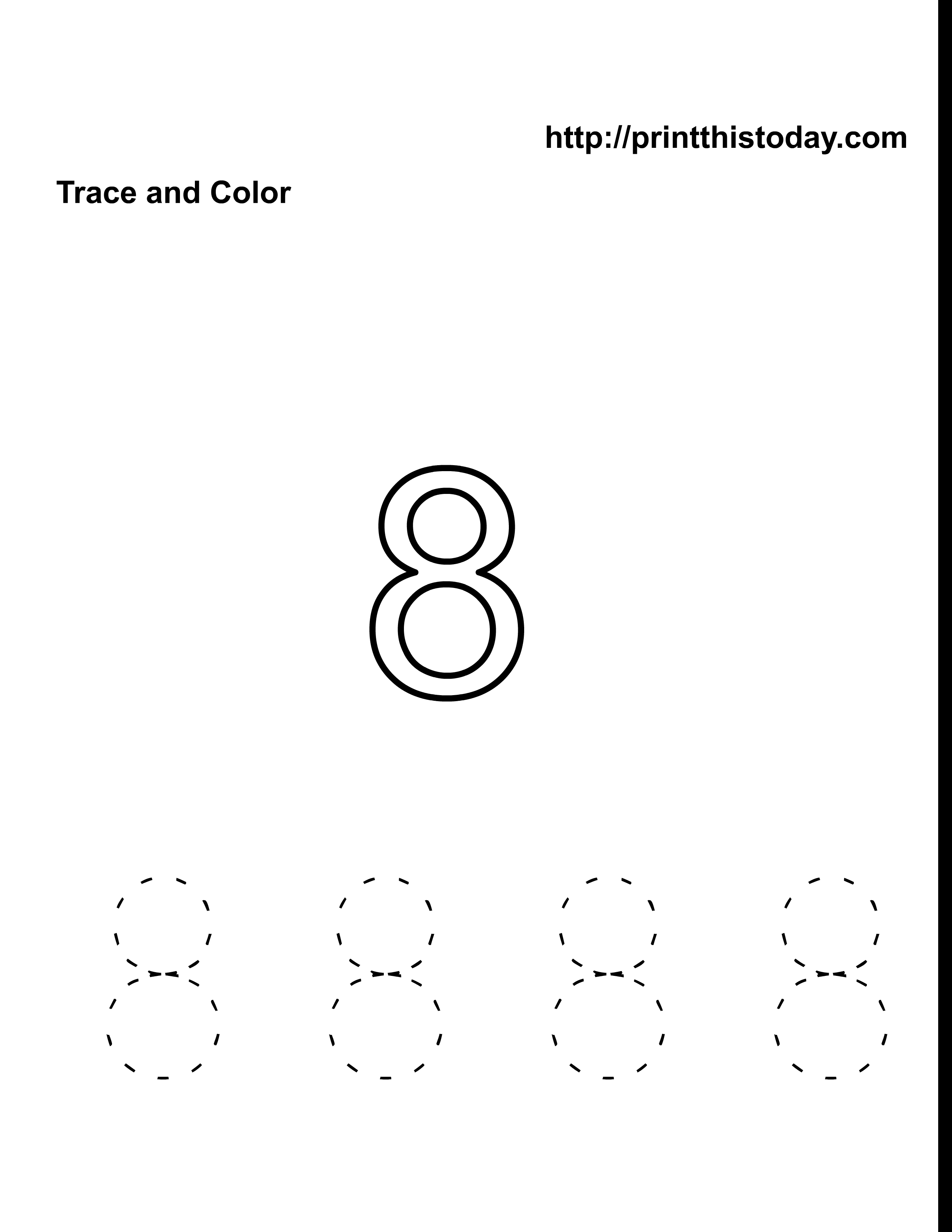 number 8 worksheet for preschoolers