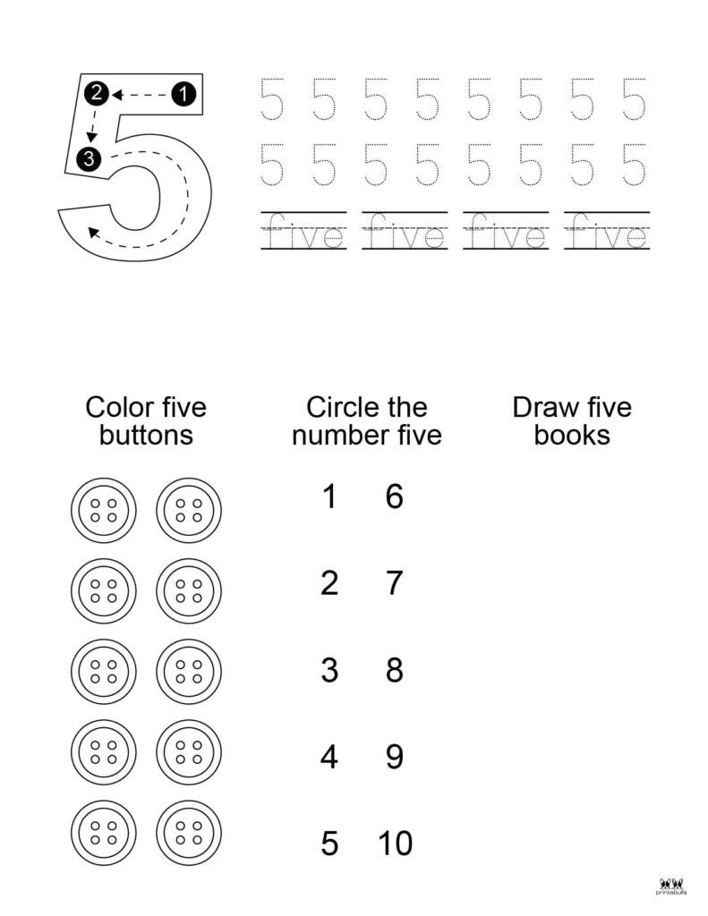 20 Christmas Number Five Woorksheet Download