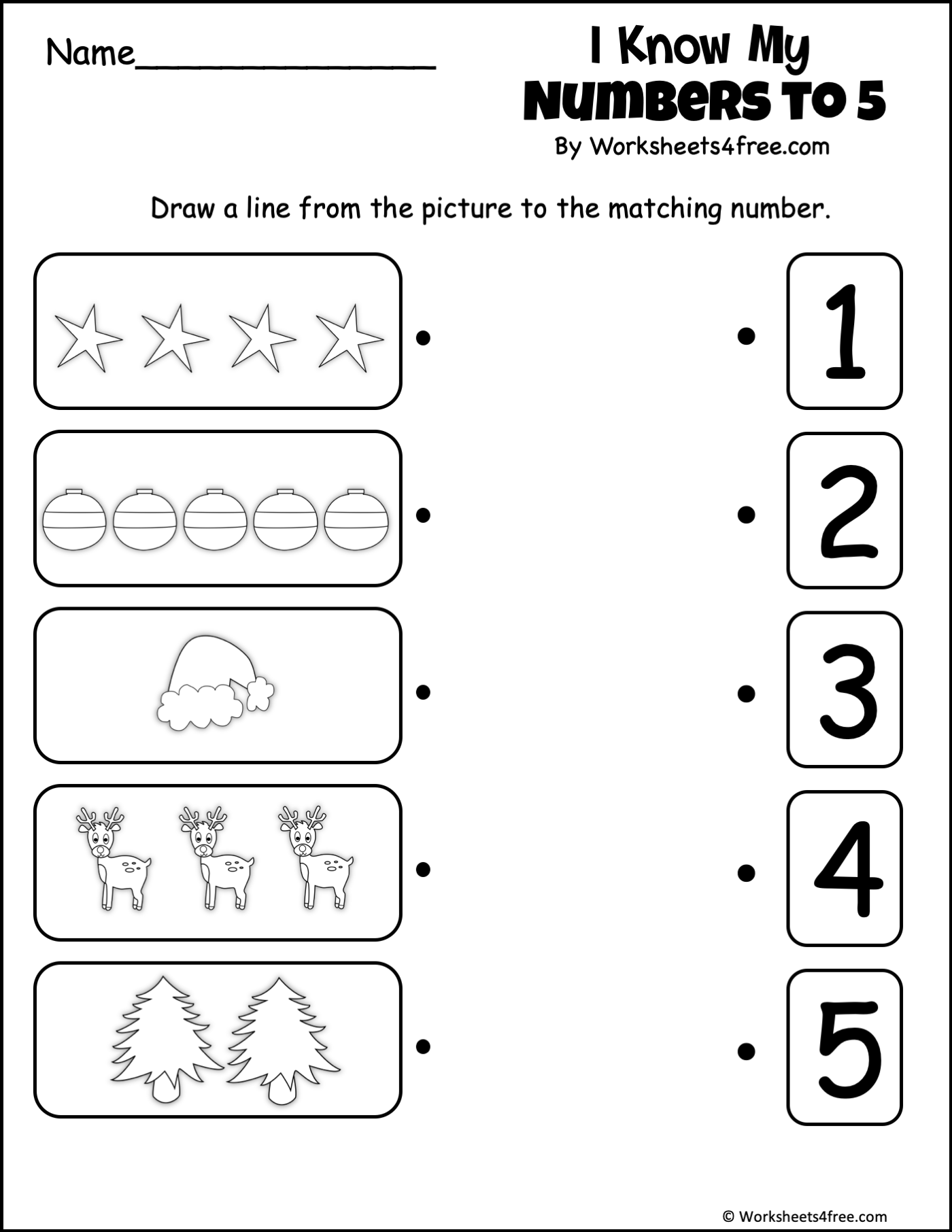 20 Christmas Number Five Woorksheet Pdf