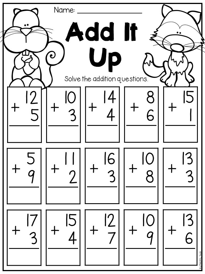 30 1St Grade Math Worksheets Free Addition And Subtraction Numbers