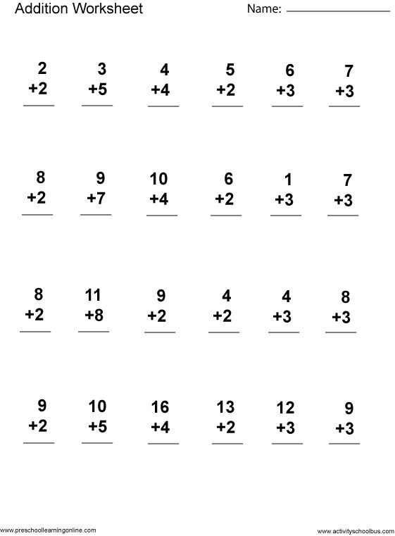 30 1St Grade Math Worksheets Free Addition And Subtraction Numbers