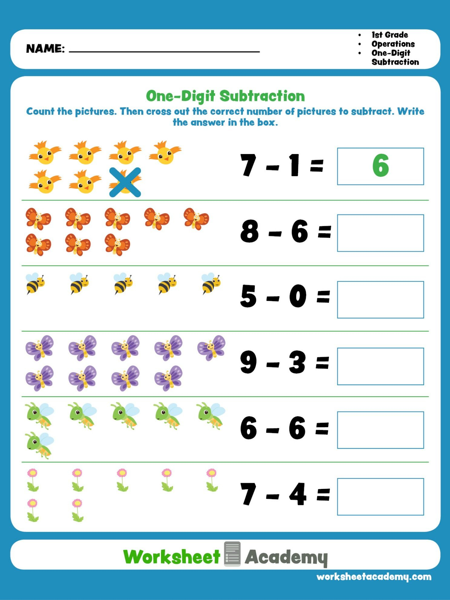 30 1St Grade Math Worksheets Free Addition And Subtraction Numbers