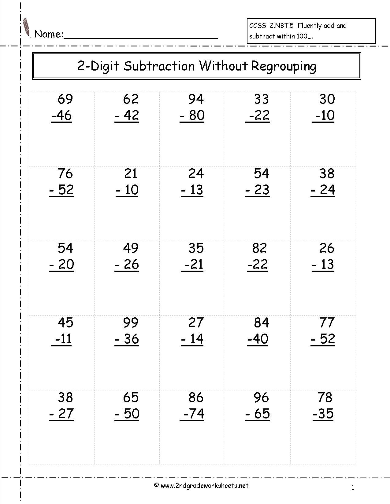 30 2Nd Grade Math Worksheets Pdf