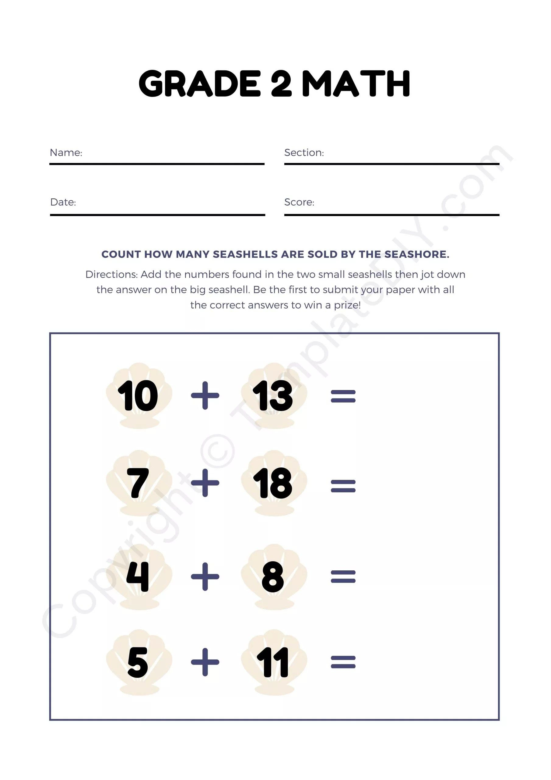 30 2Nd Grade Math Worksheets Pdf