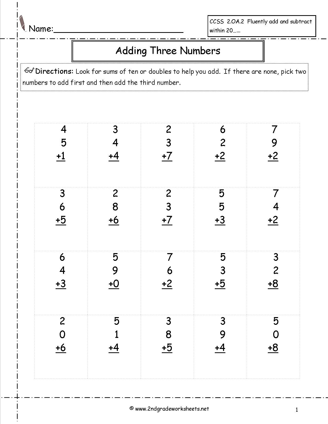 30 2Nd Grade Math Worksheets Pdf