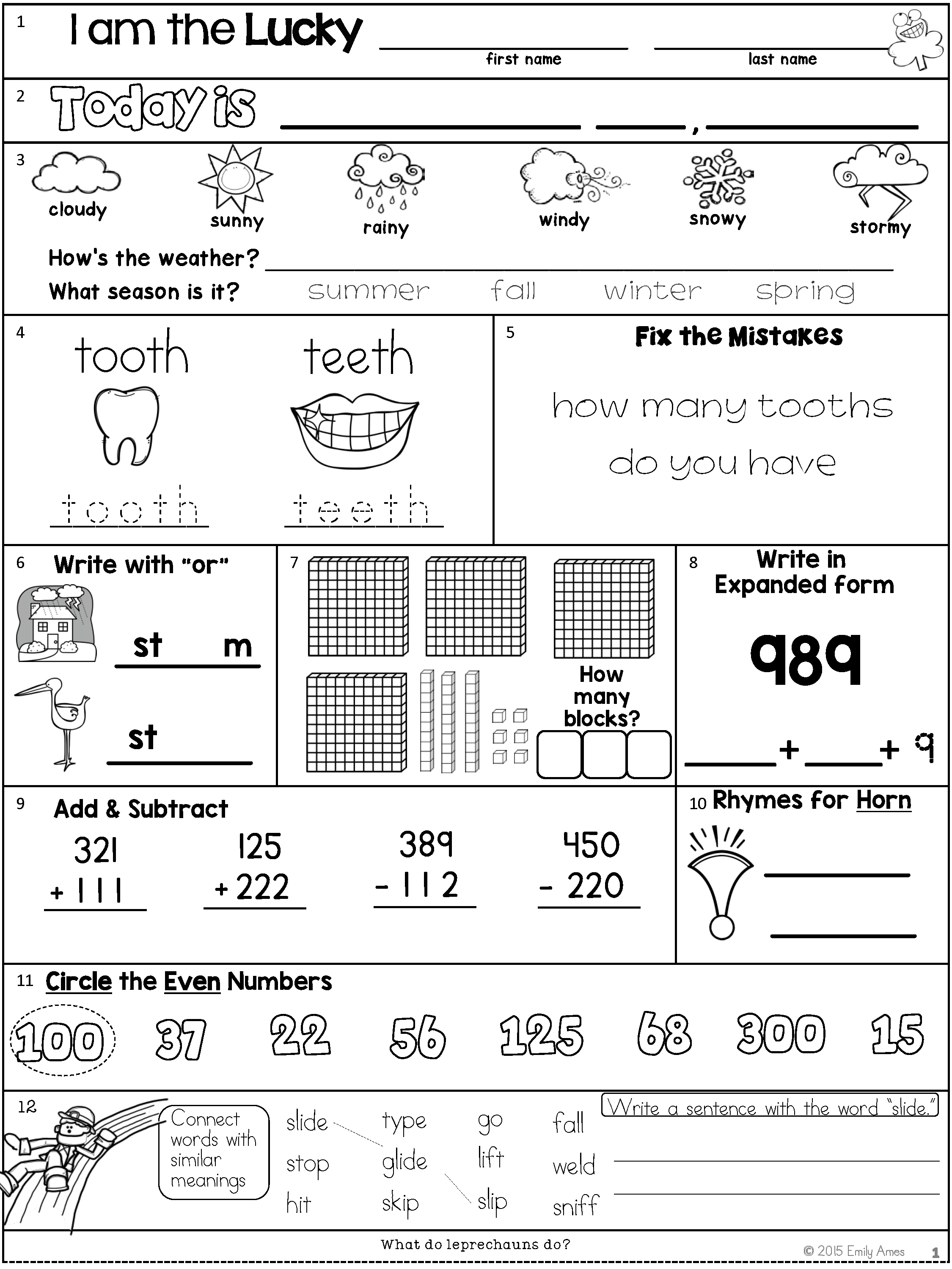 30 2Nd Grade Math Worksheets Pdf