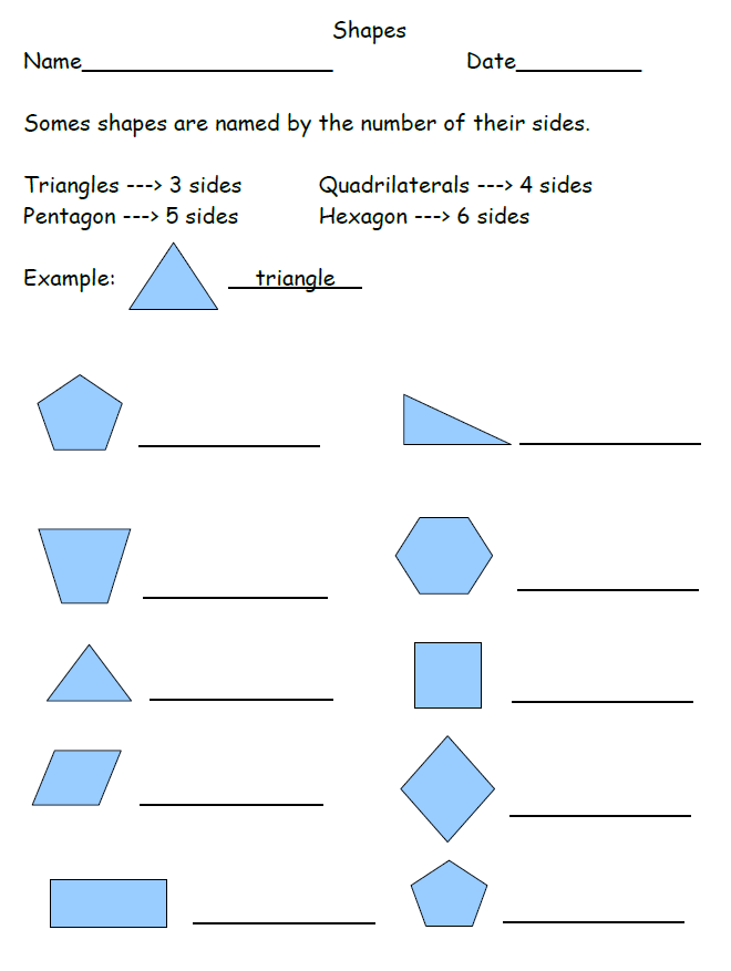 30 2Nd Grade Math Worksheets Shapes