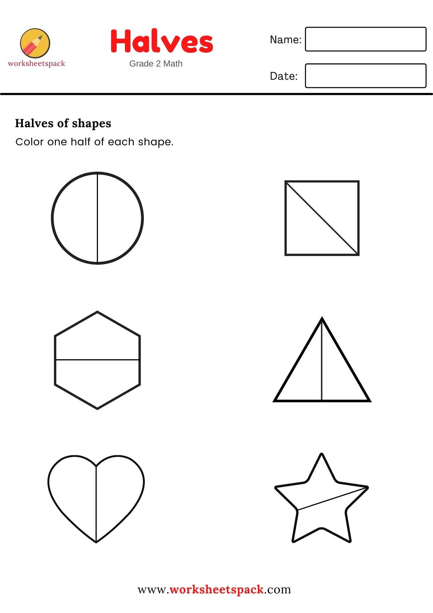 30 2Nd Grade Math Worksheets Shapes