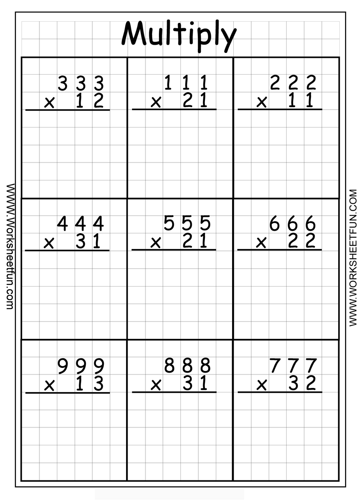 30 4Th Grade Math Worksheets Multiplication Free Printable