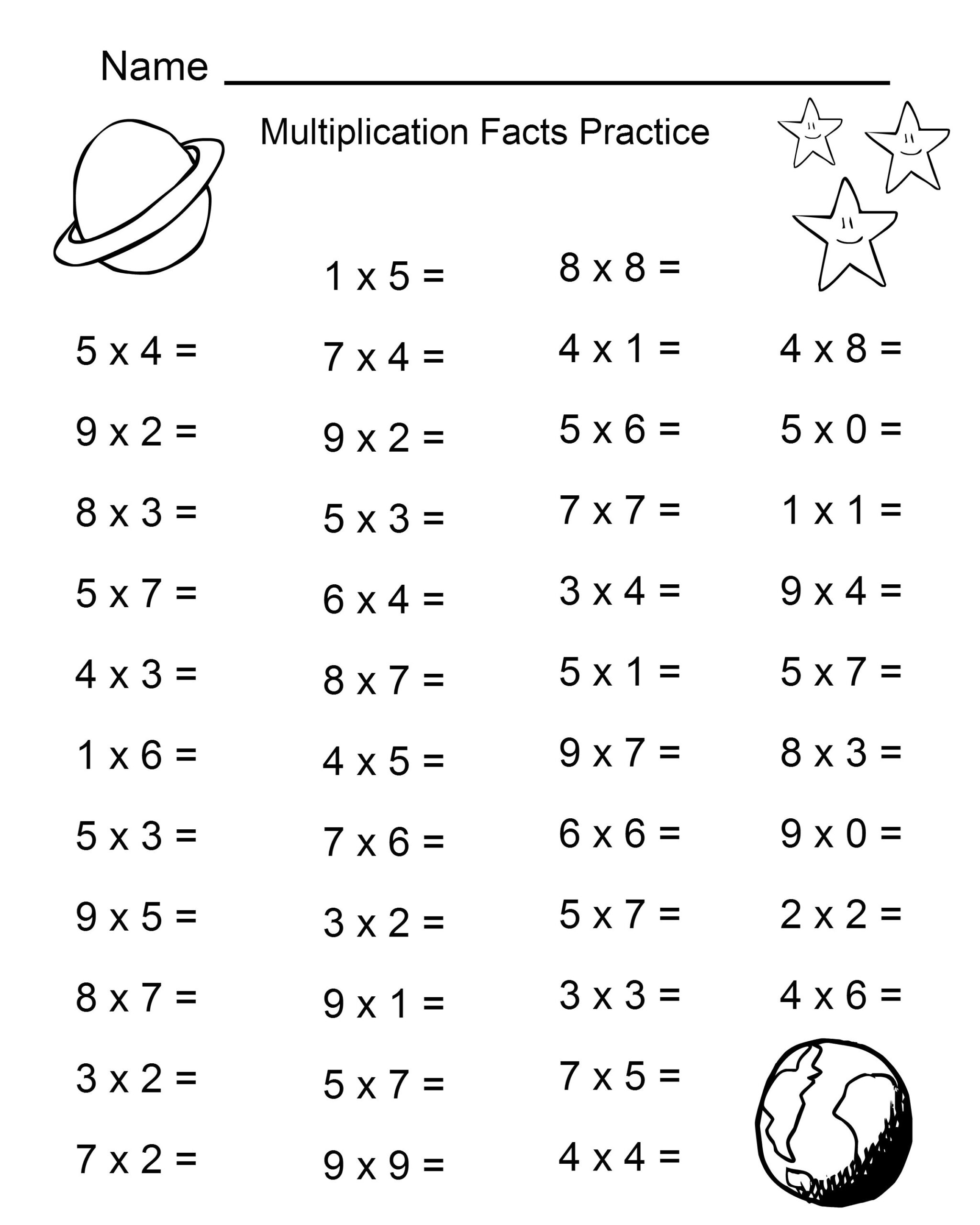 30 4Th Grade Math Worksheets Multiplication Free Printable