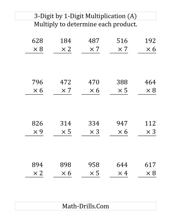 30 4Th Grade Math Worksheets Multiplication Free Printable