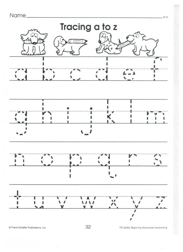 30 A To Z Worksheets For Kindergarten