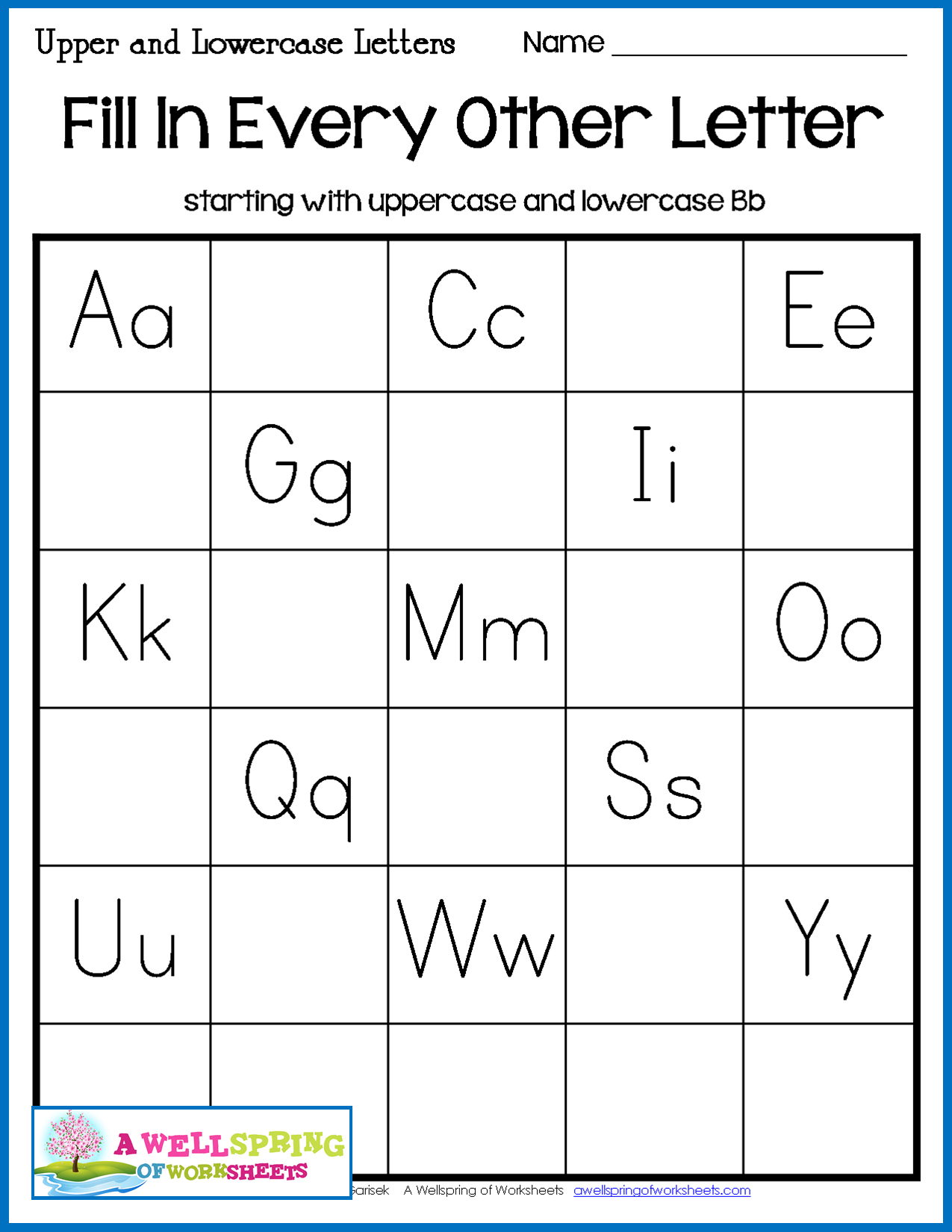 30 A To Z Worksheets For Kindergarten