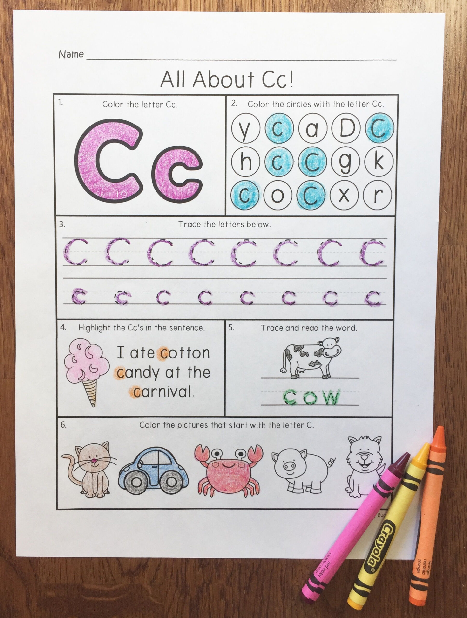 30 A To Z Worksheets For Kindergarten