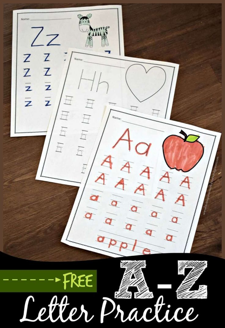 30 A To Z Worksheets For Kindergarten