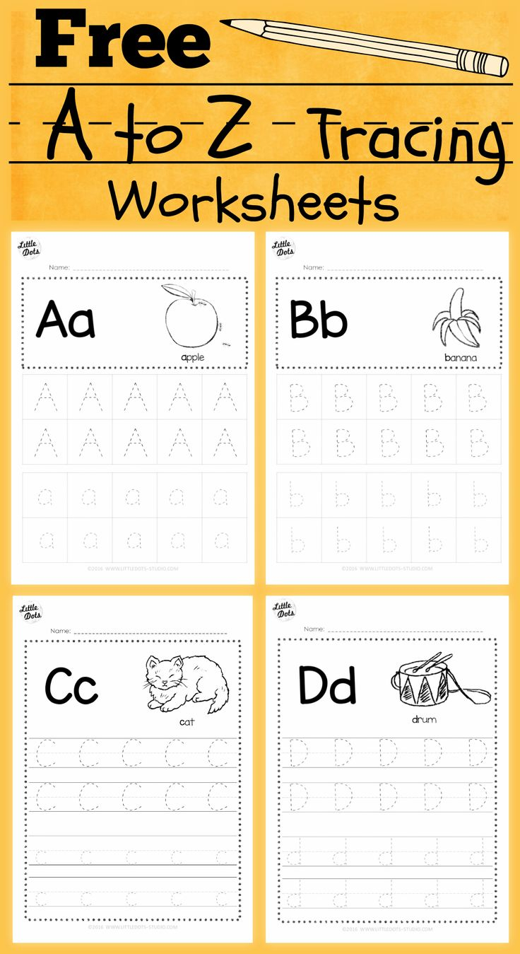 30 A To Z Worksheets For Kindergarten