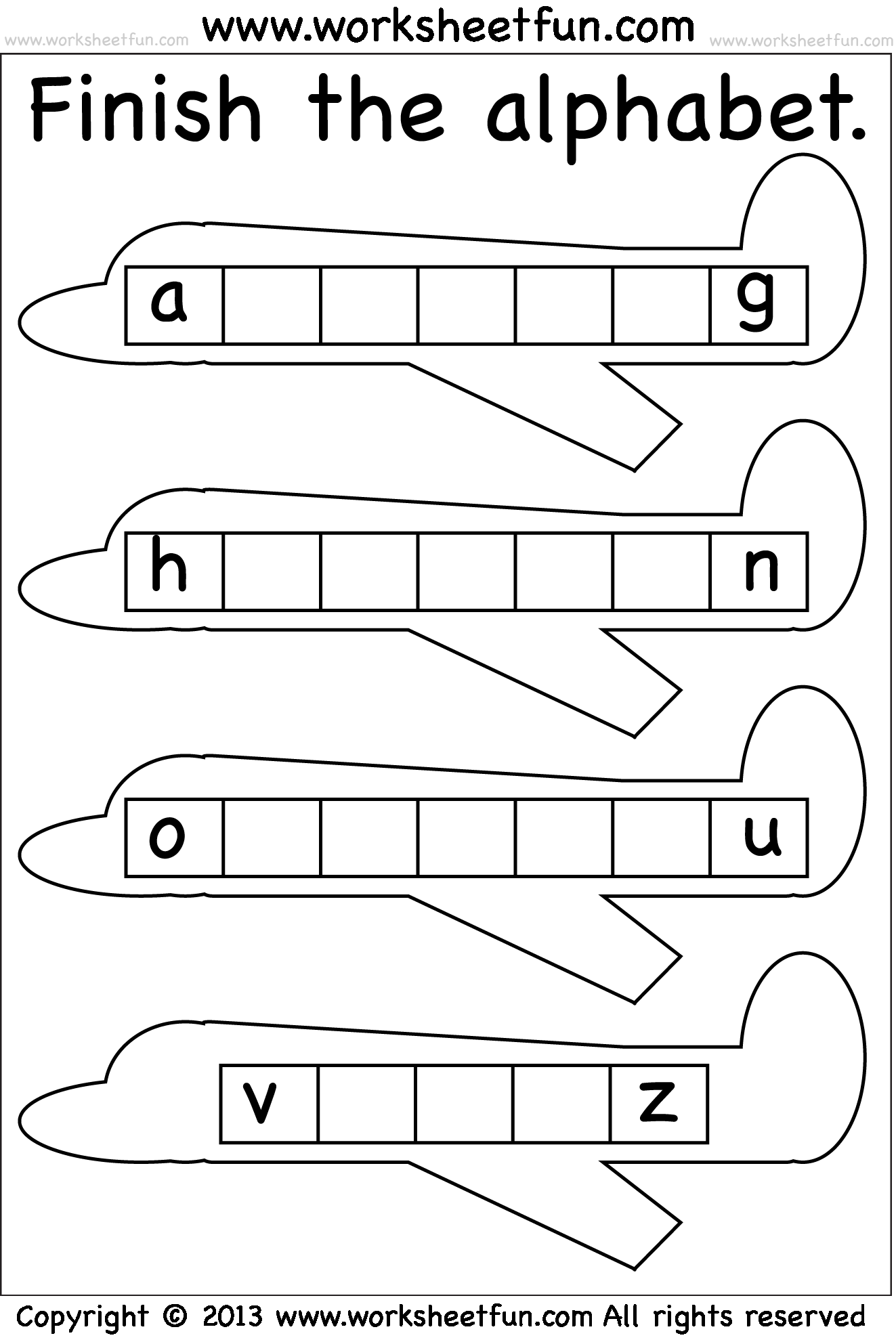 30 A To Z Worksheets For Kindergarten