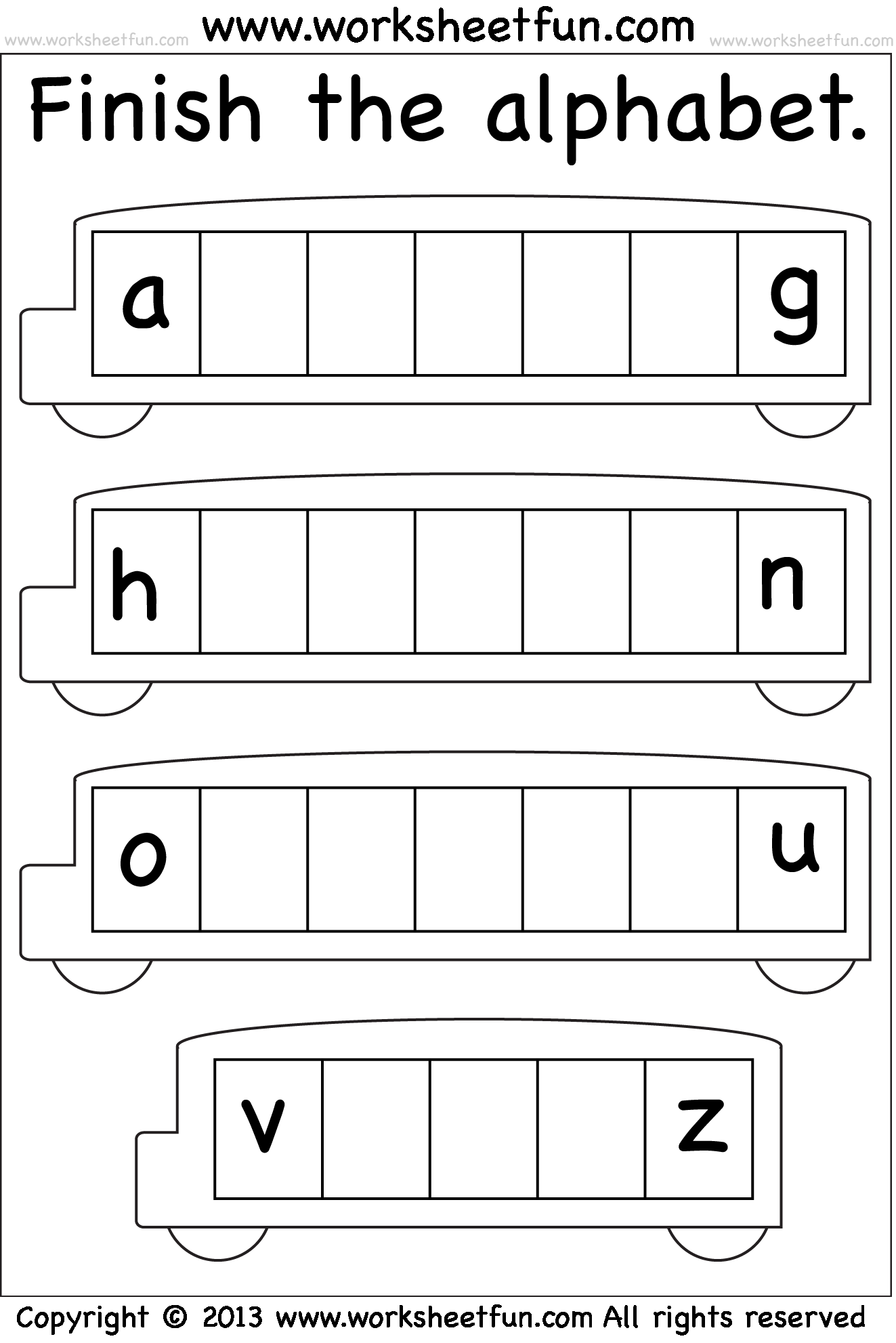 30 A To Z Worksheets For Kindergarten