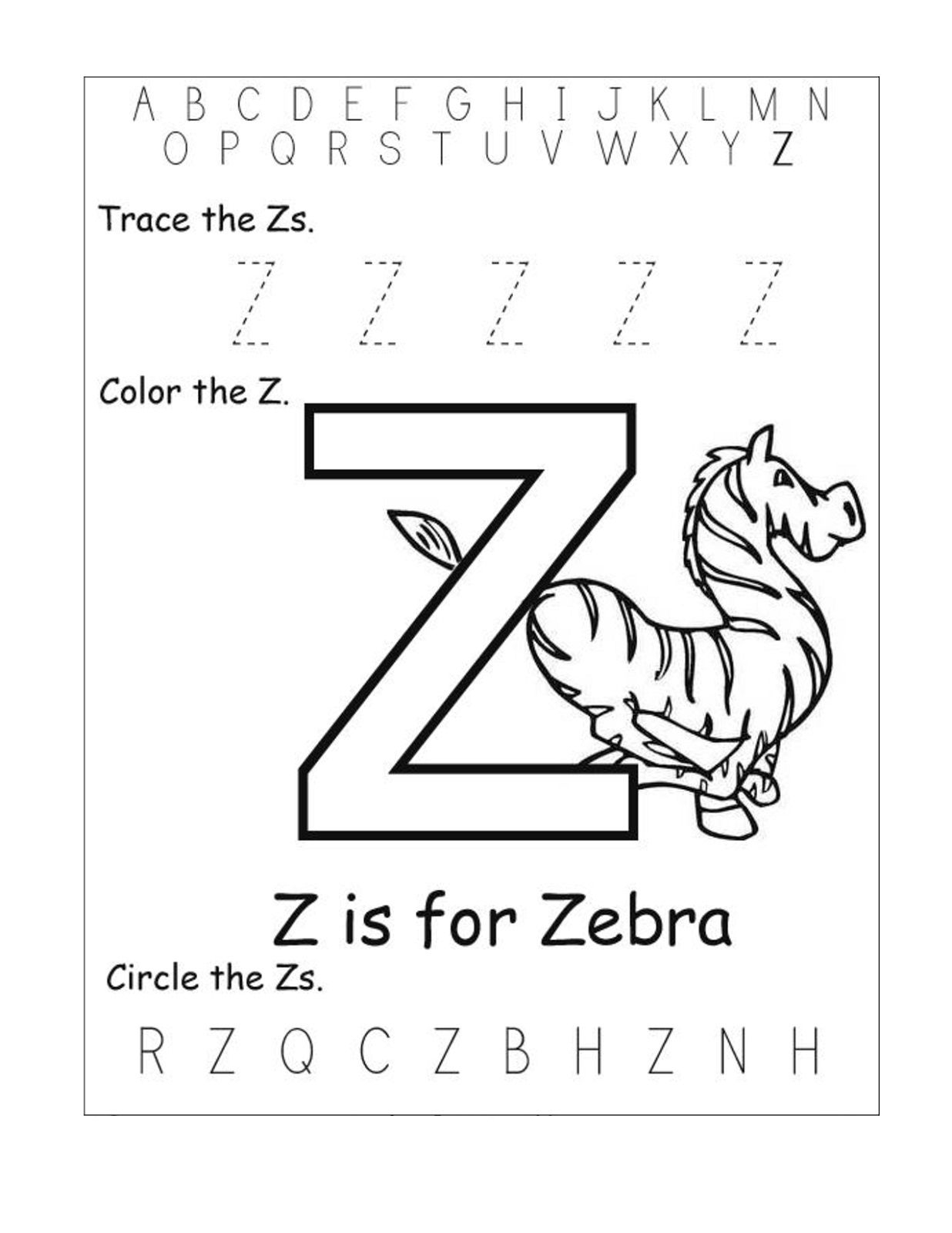 30 A To Z Worksheets For Kindergarten