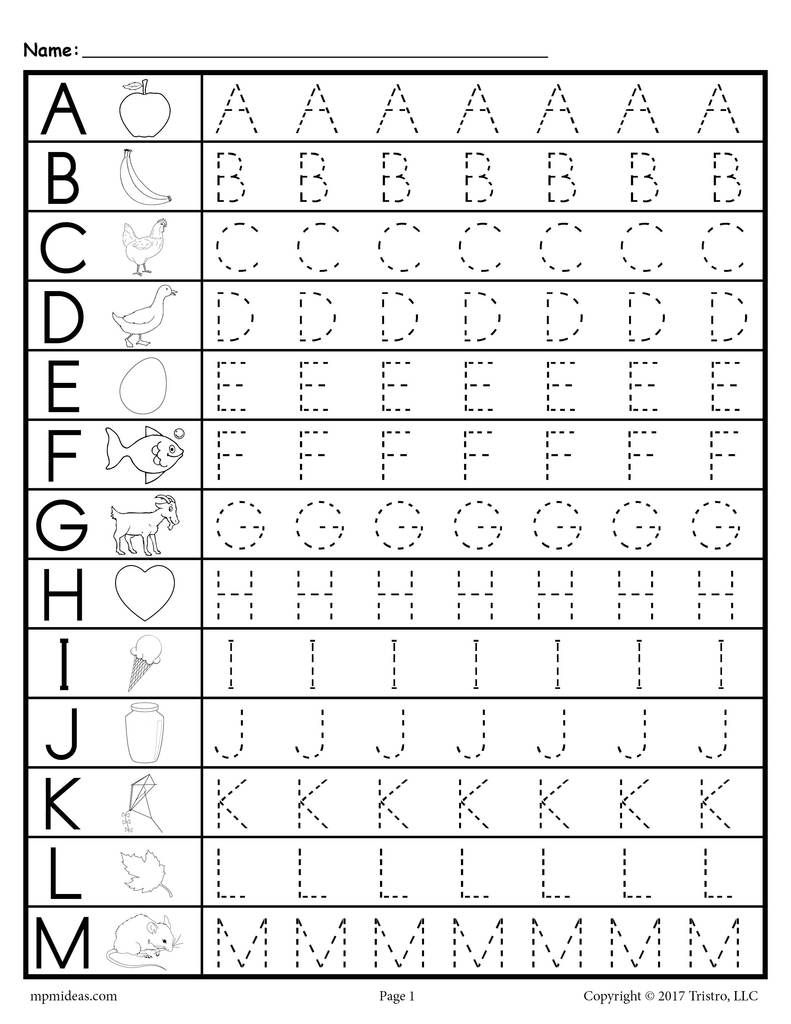 30 A To Z Worksheets For Kindergarten