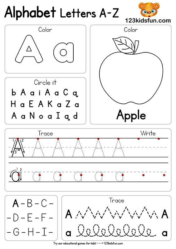 30 A To Z Worksheets For Kindergarten