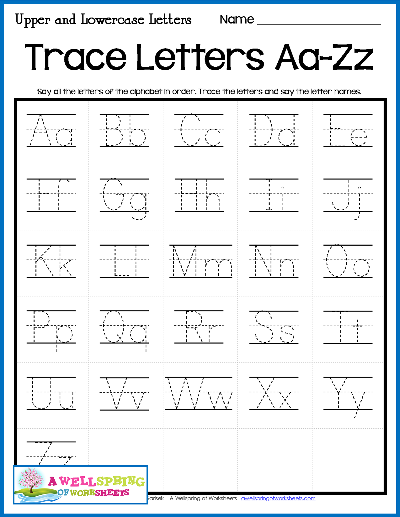 30 A To Z Worksheets For Kindergarten