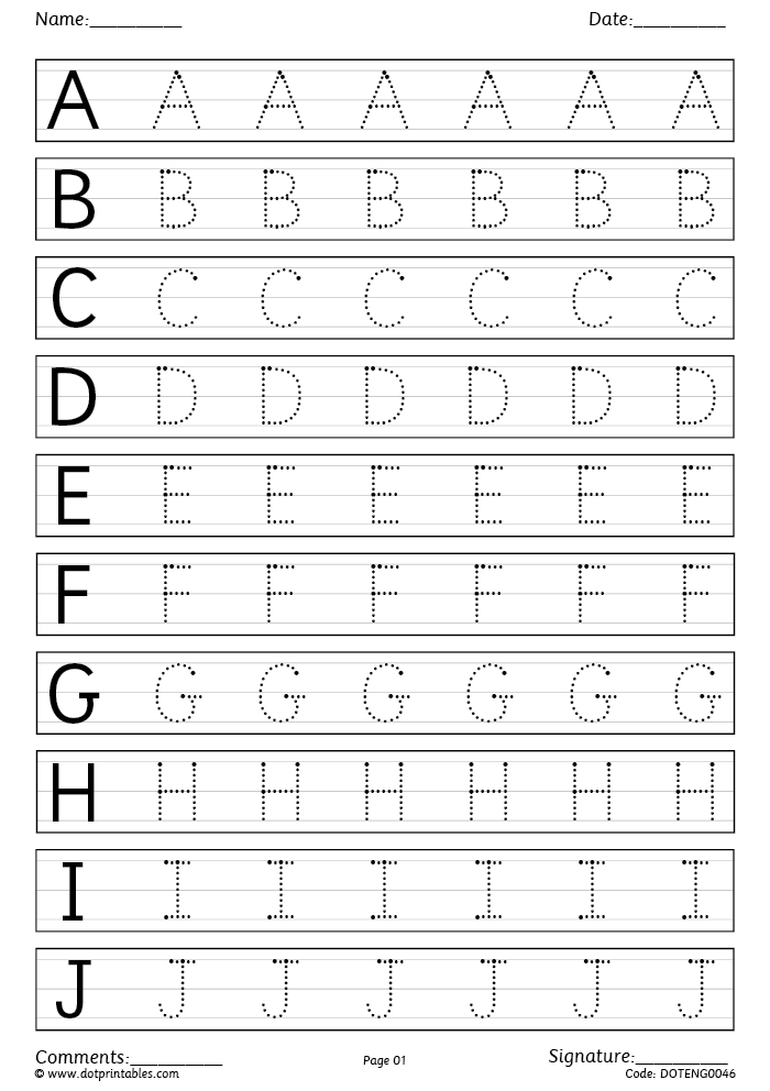 30 A To Z Worksheets For Kindergarten