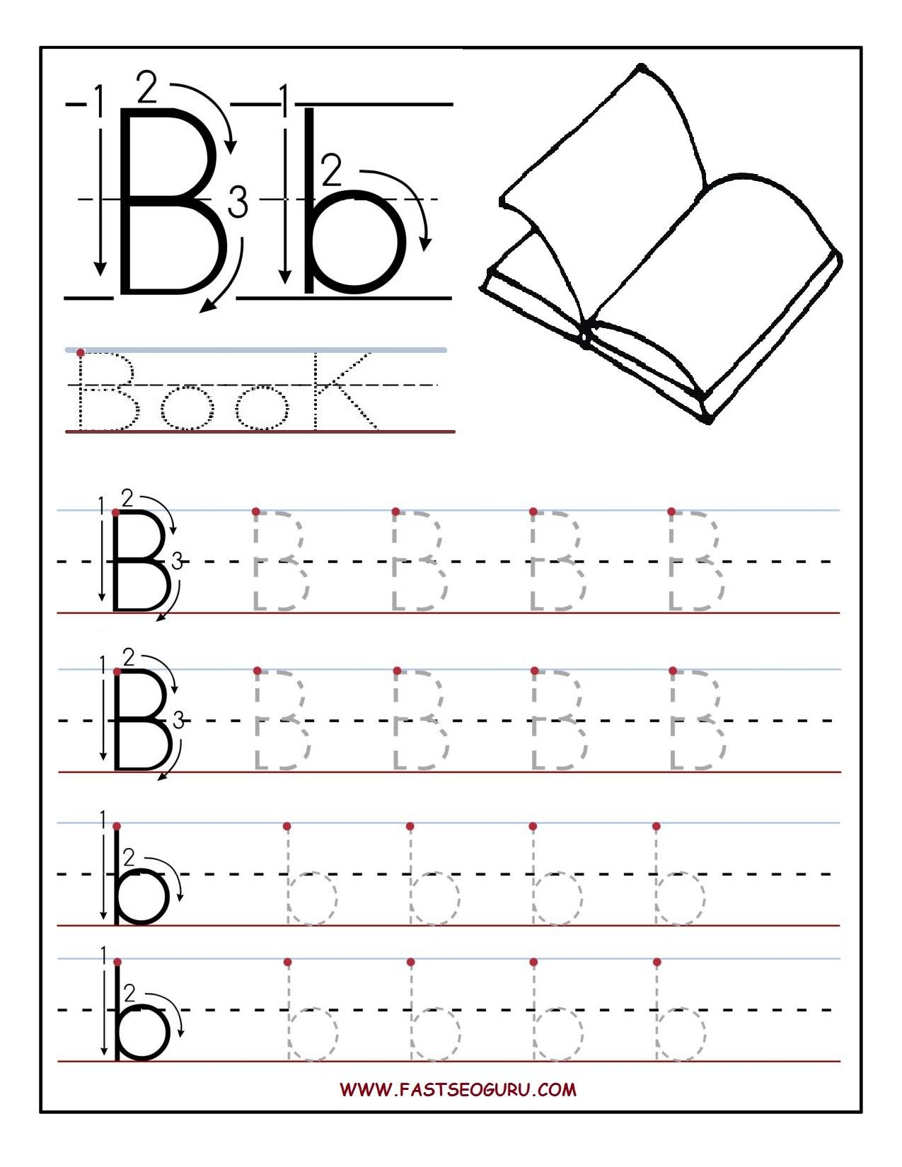 30 Alphabet Worksheets Kindergarten Letter Tracing Printable