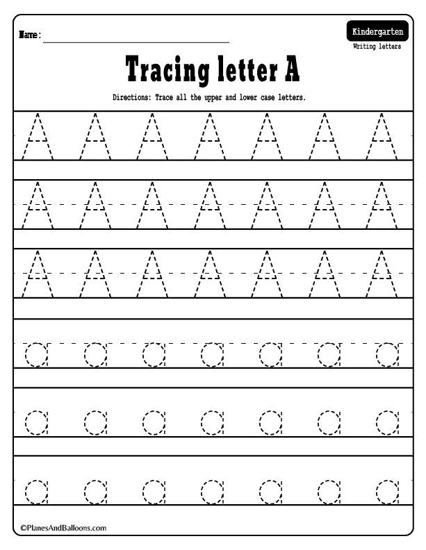 30 Alphabet Worksheets Kindergarten Letter Tracing Printable