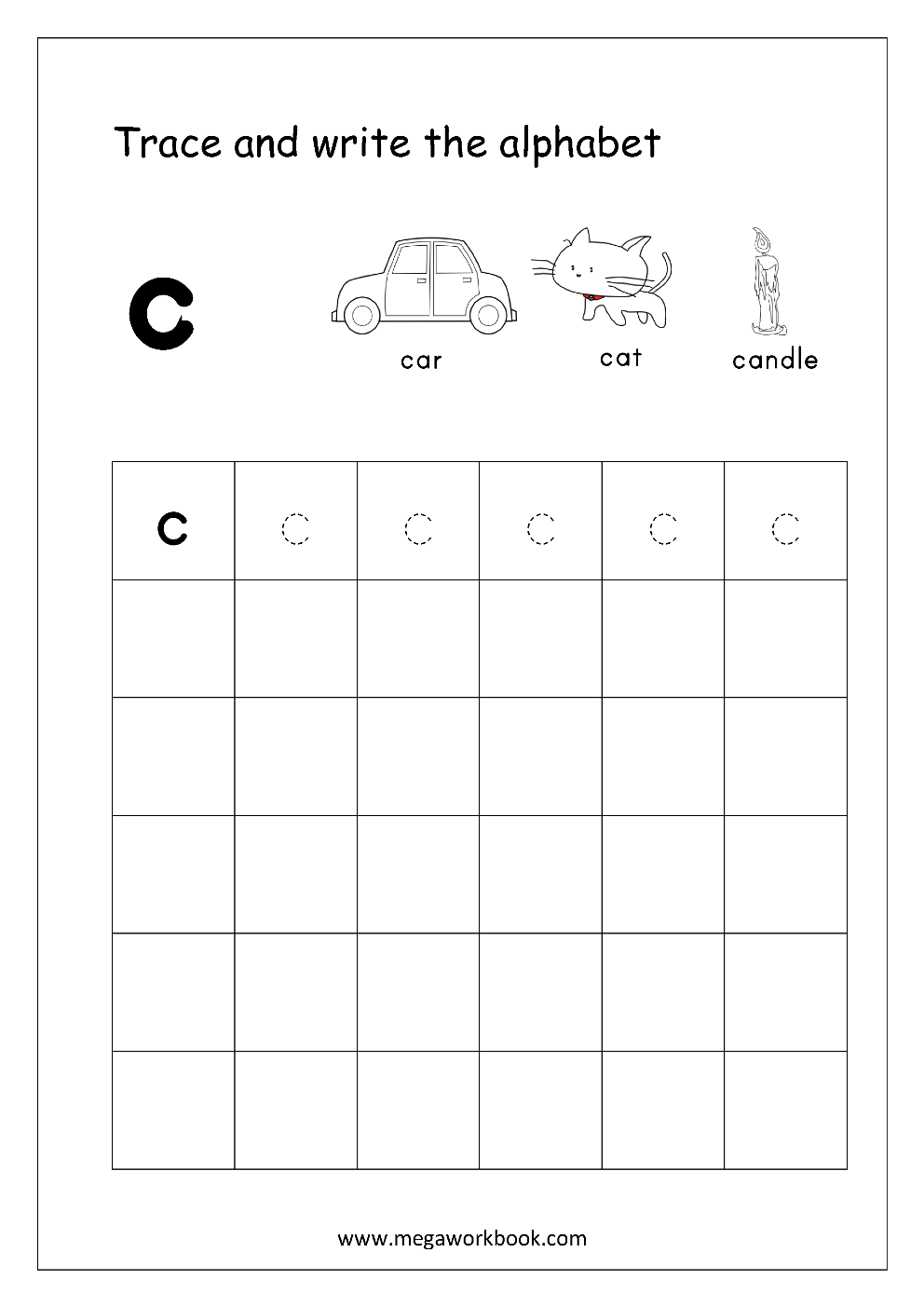 30 Alphabet Worksheets Kindergarten Letter Tracing Printable