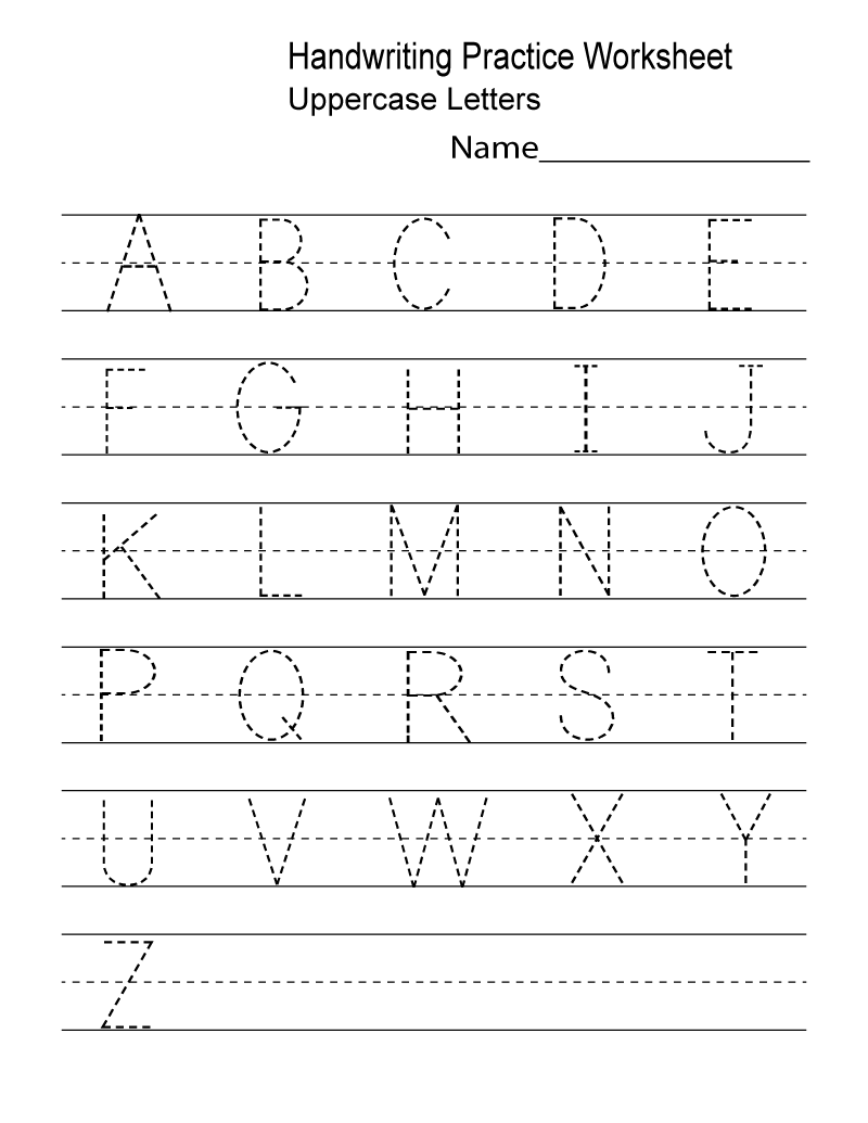 30 Alphabet Worksheets Kindergarten Letter Tracing Printable