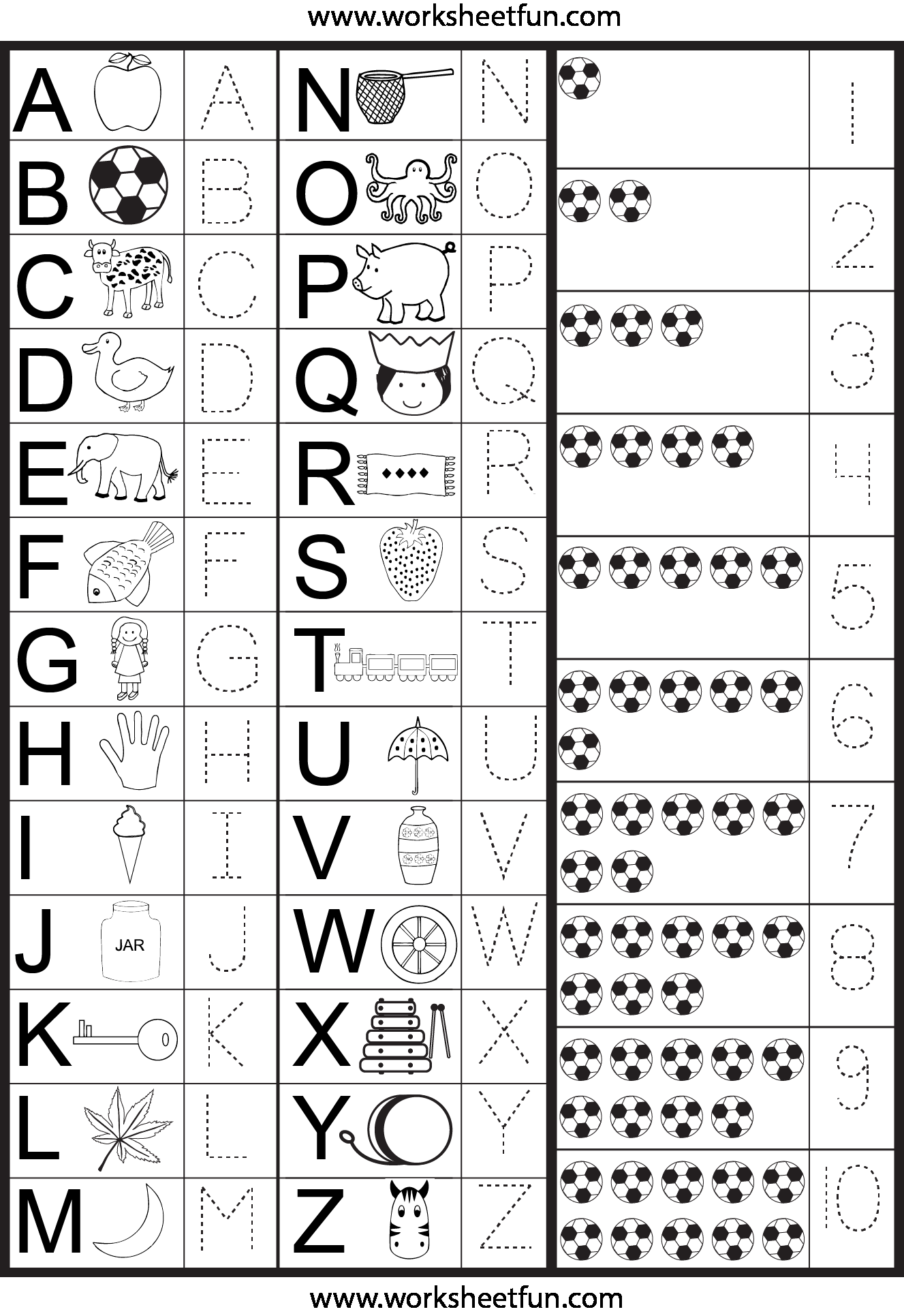 30 Alphabet Worksheets Kindergarten Letter Tracing Printable