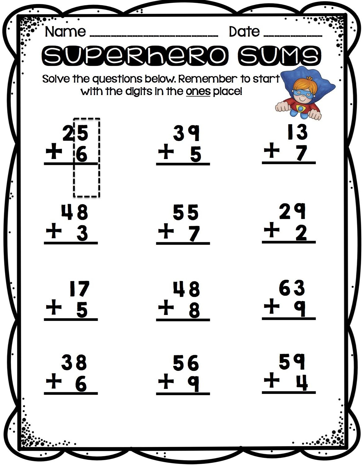 30 Double Digit Addition Worksheets Kindergarten